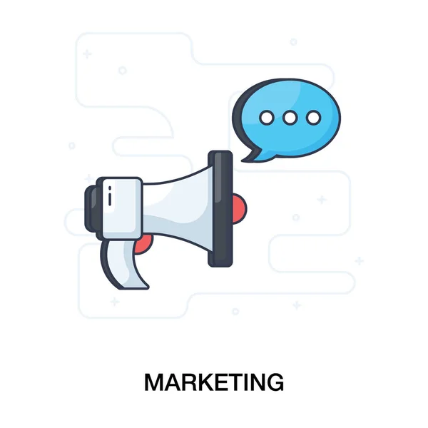 Chatbot Megaphone Digital Marketing Concept Icon — Stock Vector