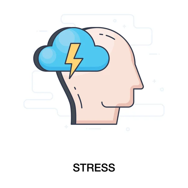 스트레스 아이콘 디자인 — 스톡 벡터