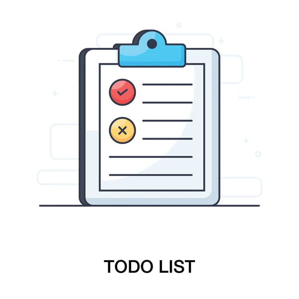 Todo List List Products Icon Flat Vector — Stock Vector