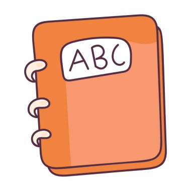 Alfabetik kitap kapağı elle çizilmiş İngilizce kitabı simgesi 