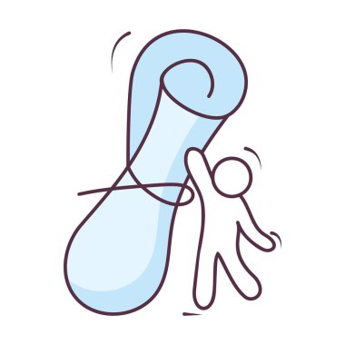 Hukuki eğitim belgesi, elle çizilmiş vektör tasarımında derece simgesi.