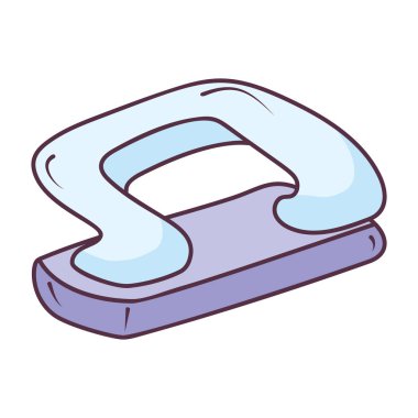 Ofis malzemeleri aksesuar, punç makinesi simgesi karalama tasarımı 