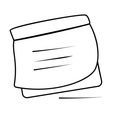 Çizim tahtası, not defteri karalama simgesi tasarımı 