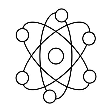 Atomlar üzerine çalışma, elle çizilmiş vektör tasarımında nükleer fizik 