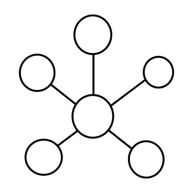 Karalama vektöründe moleküler yapının el çizimi simgesi 