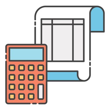 Banka hesapları bir rapor tablosu, muhasebe bütçe vektörü