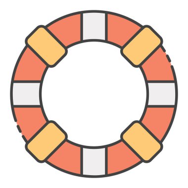 Cankurtaran, cankurtaran düz simge vektörü