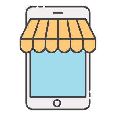 Ticaretin simgesi çevrimiçi alışverişi ya da mağazayı simgeliyor