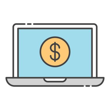 İş ve bankacılık sektörünün en iyi simgesi, çevrimiçi finans dairesi simgesi