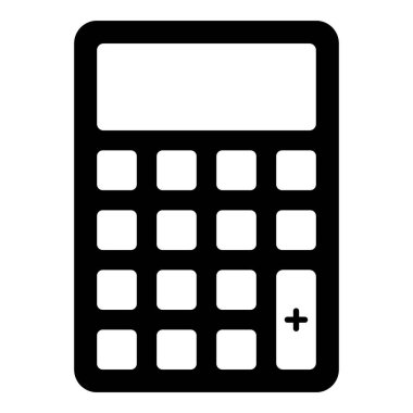 İş ve finans aygıtı, hesap makinesi tasarımı simgesi
