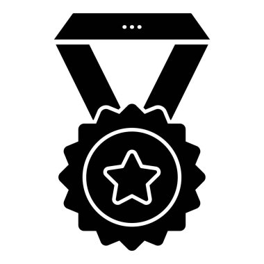 Yıldız ve kurdeleli bir kolye, yıldız orta katı simgesi  