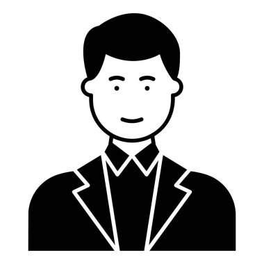 Dolu vektör içinde erkek girişimcinin portresi