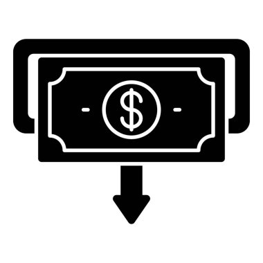 Otomatik veznedar makinesi, nakit çekme simgesi