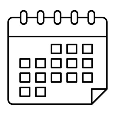 Çizim amacı için en iyi tablo takviminin olay planlama, hatırlatma, atama, kavramsal simgesi