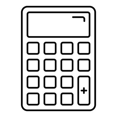 İş ve finans aygıtı, satır tasarımında hesap makinesi simgesi