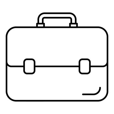 İş belgeleri, iş dosyaları, iş çantası. İş çantasını temsil eden satır simgesi