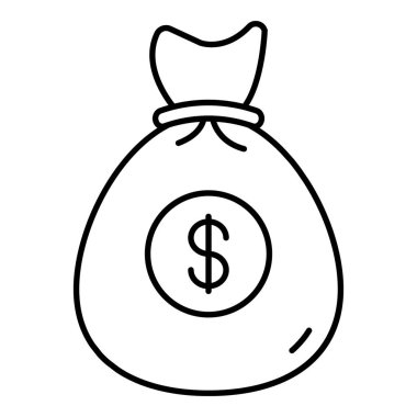 Dolar, varlık ve tasarruf konsepti içeren para çuval hattı