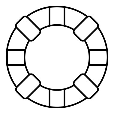 Cankurtaran, cankurtaran çizgisi simgesi vektörü
