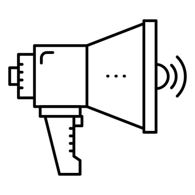 Duyuru simgesi, satır vektör tasarımı