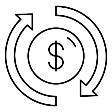 Dolar para birimi simgesi, para ve iş için tasarruf banknotu