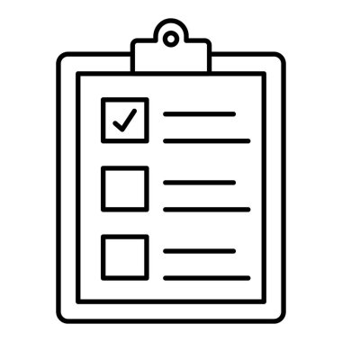 Panoda kurşun listesi, kontrol listesi gündem çizgisi simgesi