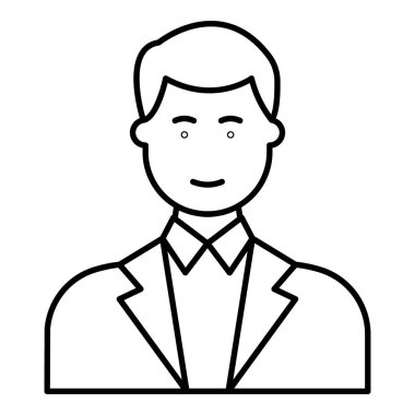 Satır vektöründe erkek girişimcinin portresi