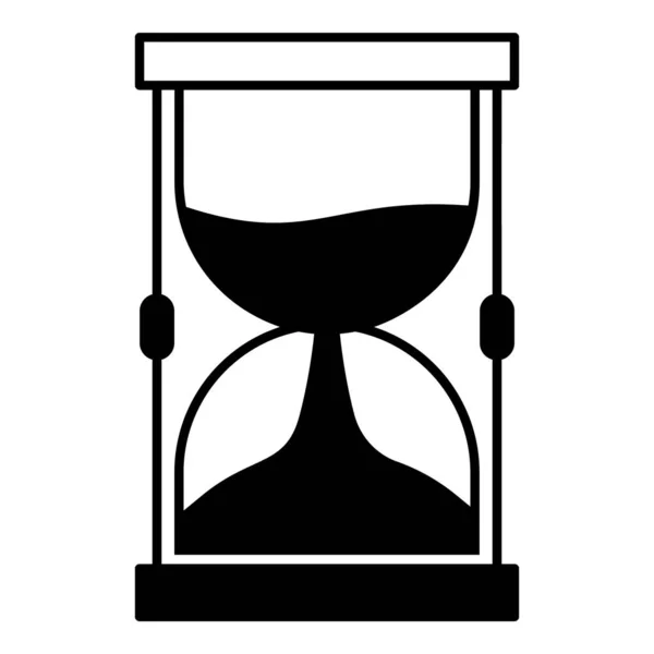老式计时器 用这个沙漏计算固体向量的营业时间 — 图库矢量图片