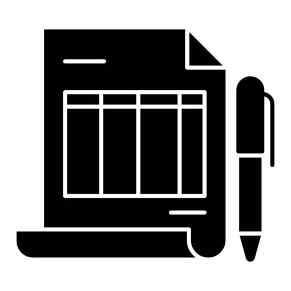 Signaler Écriture Vecteur Icône Solide — Image vectorielle