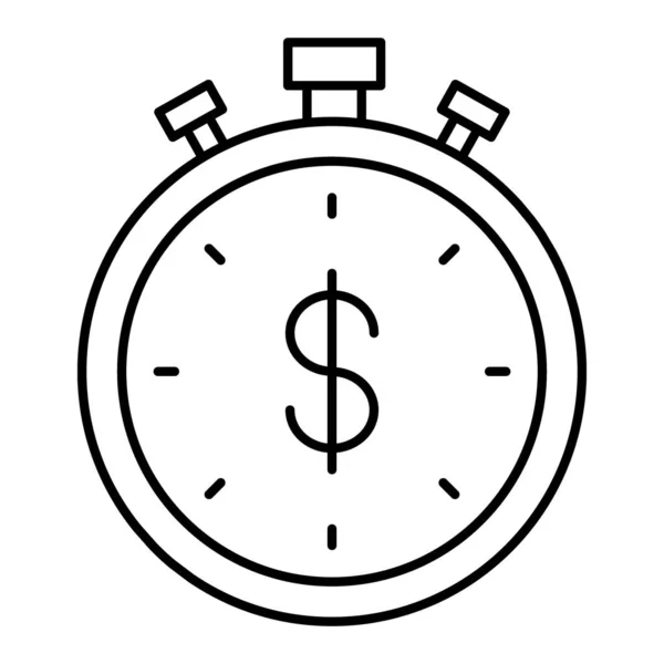 Productivité Des Entreprises Une Idée Dénotée Par Dollar Intérieur Chronomètre — Image vectorielle