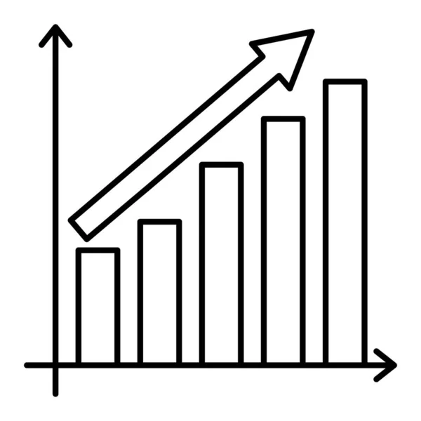 Ein Balkendiagramm Mit Dem Erhöhten Pfeil Zur Darstellung Des Geschäftswachstums — Stockvektor