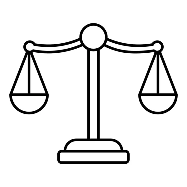 Justice Scale Line Icon Vector Design — Stock Vector