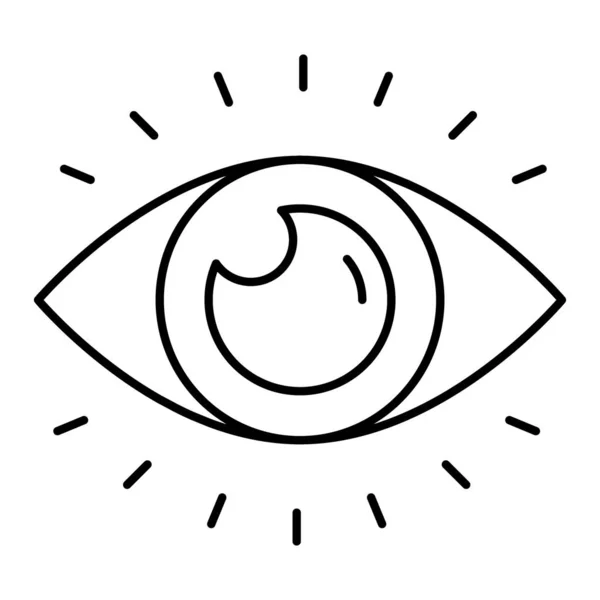 Critical Monitoring Concept Cyber Eye Line Icon — Stock Vector