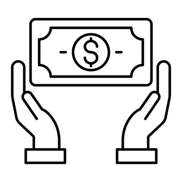 Sparen Sie Ihr Geld Geld Protection Line Icon Vektor — Stockvektor