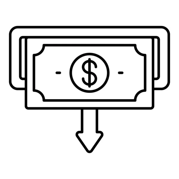 Geldautomat Symbol Für Geldabhebungen — Stockvektor