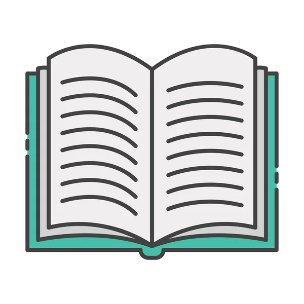 Час Навчання Студентів Значок Читання Книг Плоскому Стилі — стоковий вектор