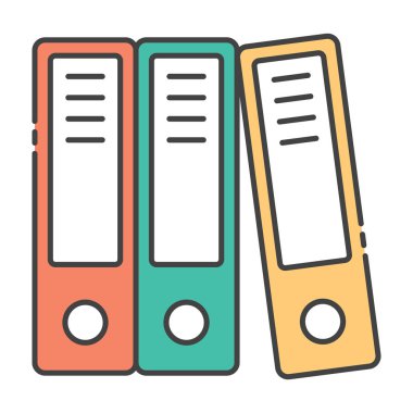 Resmi dosyalar, düz dizayn klasörü.