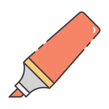 Düz uçlu kalem düz uçlu simge 