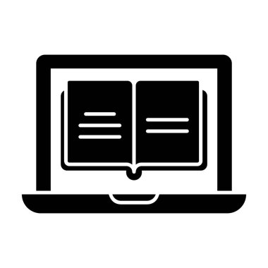 Çevrimiçi öğrenme ve dijital eğitimin kabartma vektör tasarımı.