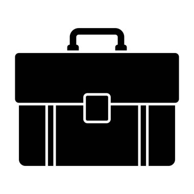 İş çantası, portföy vektörü katı tasarım 