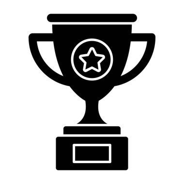 Kazanan ödül, bir yıldız kupasının katı ikon tasarımı