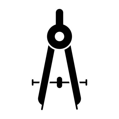 Çizim aracı, katı tasarımda pusula vektörü 