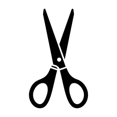 Kesme aracı, dolu tasarım içinde makas simgesi 