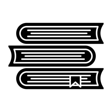 Eğitim kavramı, kitap yığınlarının sağlam tasarım simgesi 