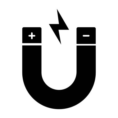 Toynak nalı, at nalı mıknatısı katı tasarım vektörü 