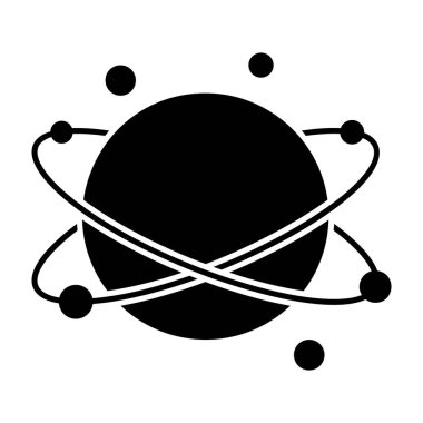 Gezegen sistemi, kabartma vektöründe galaksi simgesi 