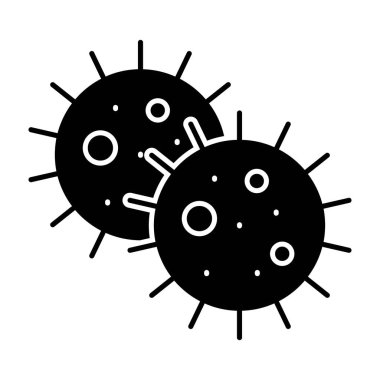 Mikrobiyoloji konsepti, kabartma vektöründeki bakteri virüsü  