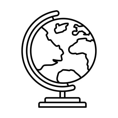 Ofis tablosu aksesuarı, dünya çizgisi tasarımı simgesi 