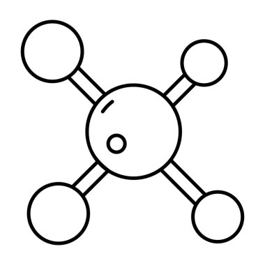 Satır vektöründe moleküler yapının simgesi 
