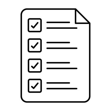 Kontrol listesi, satır dizaynında görev listesi vektörü 