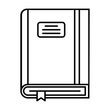 Satır vektör tasarımında kitap çalışma simgesi 